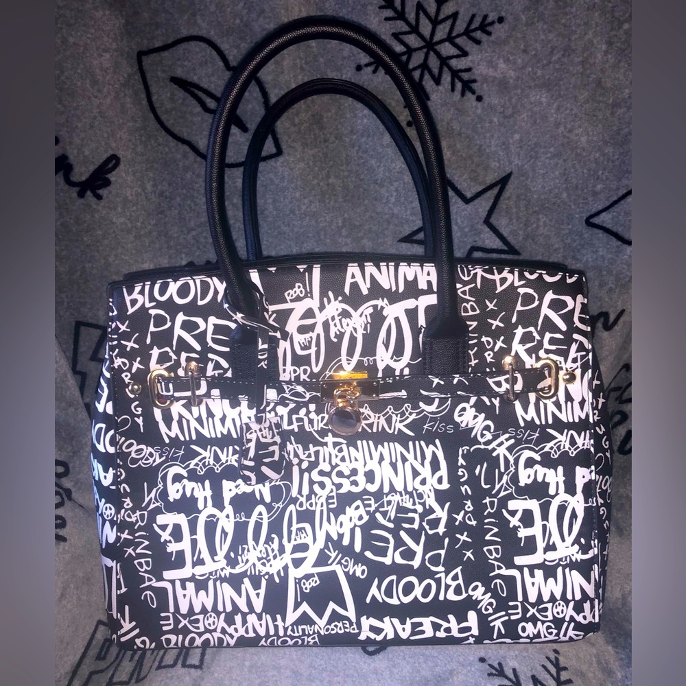 Large Graffiti Jet Set Tote Bag